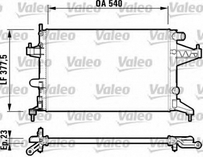 VALEO 732826 -  Радиатор, охлаждение двигателя