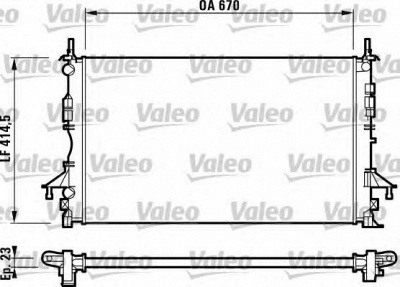VALEO 732827 -  Радиатор, охлаждение двигателя
