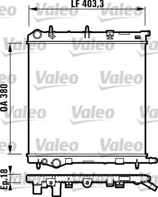 VALEO 732831 -  Радиатор, охлаждение двигателя
