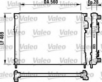 VALEO 732846 -  Радиатор, охлаждение двигателя