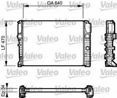 VALEO 732849 -  Радиатор, охлаждение двигателя