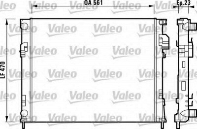 VALEO 732853 -  Радиатор, охлаждение двигателя