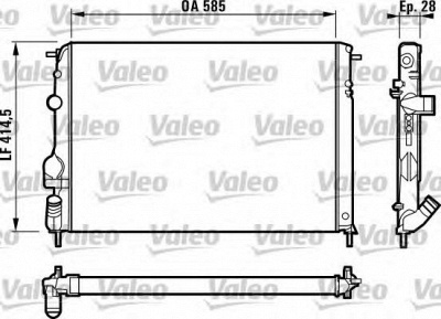 VALEO 732866 -  Радиатор, охлаждение двигателя