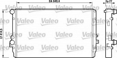VALEO 732867 -  Радиатор, охлаждение двигателя
