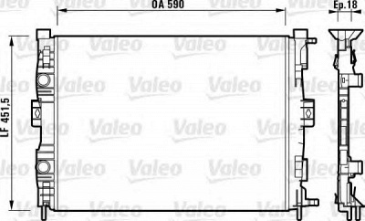 VALEO 732873 -  Радиатор, охлаждение двигателя