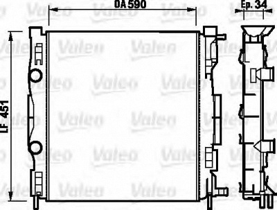 VALEO 732874 -  Радиатор, охлаждение двигателя