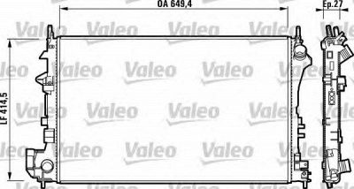 VALEO 732876 -  Радиатор, охлаждение двигателя