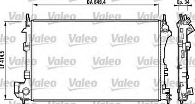 VALEO 732877 -  Радиатор, охлаждение двигателя