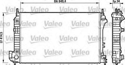 VALEO 732878 -  Радиатор, охлаждение двигателя
