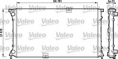 VALEO 732902 -  Радиатор, охлаждение двигателя