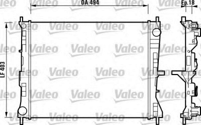 VALEO 732903 -  Радиатор, охлаждение двигателя