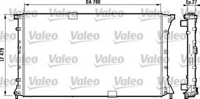 VALEO 732911 -  Радиатор, охлаждение двигателя