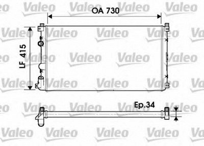 VALEO 732918 -  Радиатор, охлаждение двигателя