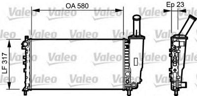 VALEO 732923 -  Радиатор, охлаждение двигателя