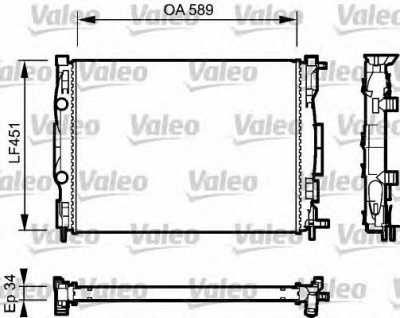 VALEO 732946 -  Радиатор, охлаждение двигателя
