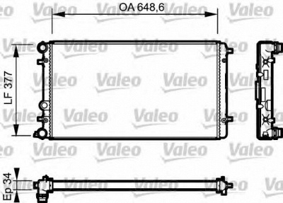 VALEO 732957 -  Радиатор, охлаждение двигателя