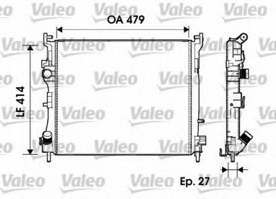 VALEO 732960 -  Радиатор, охлаждение двигателя