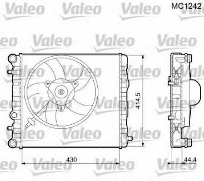 VALEO 733062 -  Радиатор, охлаждение двигателя