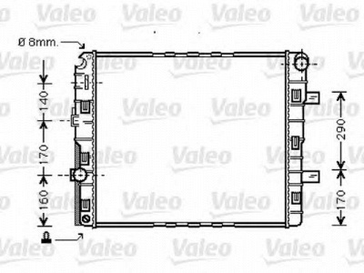 VALEO 733423 -  Радиатор, охлаждение двигателя
