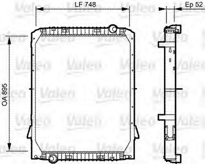 VALEO 733482 -  Радиатор, охлаждение двигателя