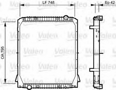 VALEO 733487 -  Радиатор, охлаждение двигателя