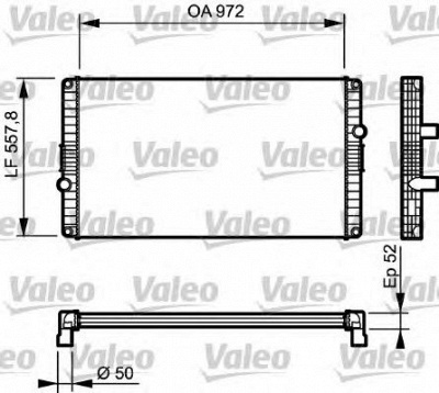 VALEO 733501 -  Радиатор, охлаждение двигателя