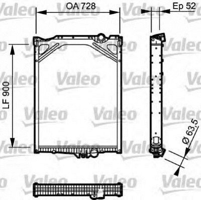 VALEO 733504 -  Радиатор, охлаждение двигателя