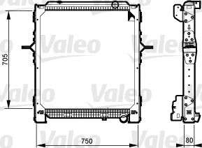 VALEO 733548 -  Радиатор, охлаждение двигателя
