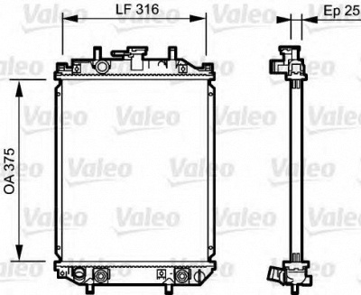 VALEO 734106 -  Радиатор, охлаждение двигателя