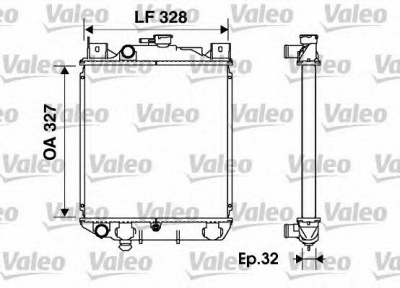 VALEO 734166 -  Радиатор, охлаждение двигателя