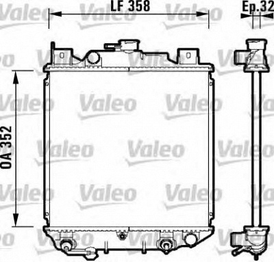 VALEO 734203 -  Радиатор, охлаждение двигателя