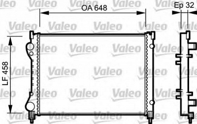 VALEO 734284 -  Радиатор, охлаждение двигателя