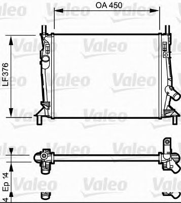 VALEO 734319 -  Радиатор, охлаждение двигателя