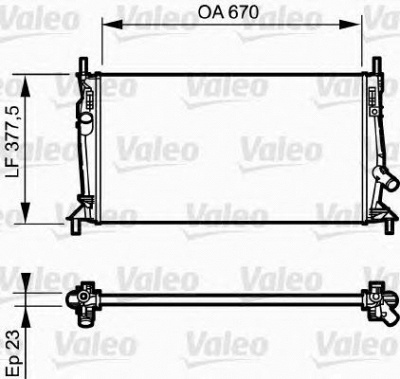 VALEO 734320 -  Радиатор, охлаждение двигателя