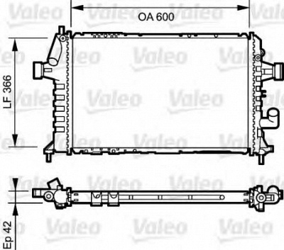 VALEO 734322 -  Радиатор, охлаждение двигателя