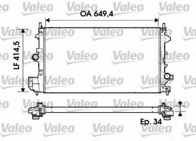 VALEO 734339 -  Радиатор, охлаждение двигателя