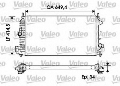 VALEO 734345 -  Радиатор, охлаждение двигателя