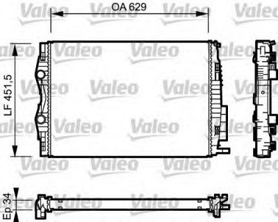 VALEO 734438 -  Радиатор, охлаждение двигателя