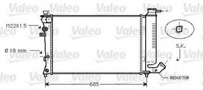 VALEO 734445 -  Радиатор, охлаждение двигателя