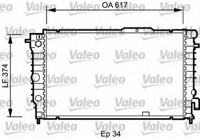 VALEO 734604 -  Радиатор, охлаждение двигателя