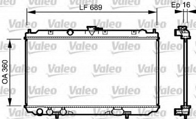 VALEO 734705 -  Радиатор, охлаждение двигателя