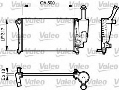 VALEO 734923 -  Радиатор, охлаждение двигателя