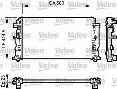 VALEO 734927 -  Радиатор, охлаждение двигателя