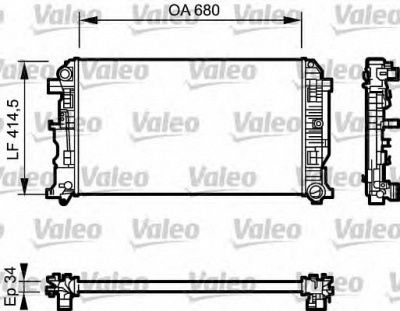 VALEO 734928 -  Радиатор, охлаждение двигателя