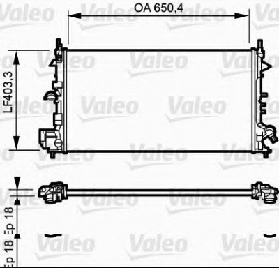 VALEO 734982 -  Радиатор, охлаждение двигателя