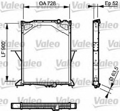 VALEO 735017 -  Радиатор, охлаждение двигателя