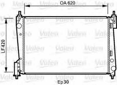VALEO 735040 -  Радиатор, охлаждение двигателя