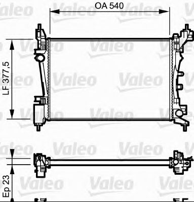 VALEO 735042 -  Радиатор, охлаждение двигателя
