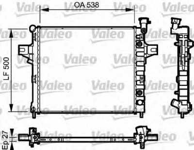 VALEO 735051 -  Радиатор, охлаждение двигателя