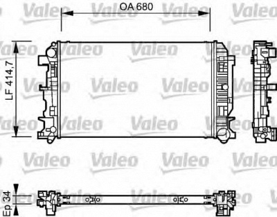VALEO 735084 -  Радиатор, охлаждение двигателя